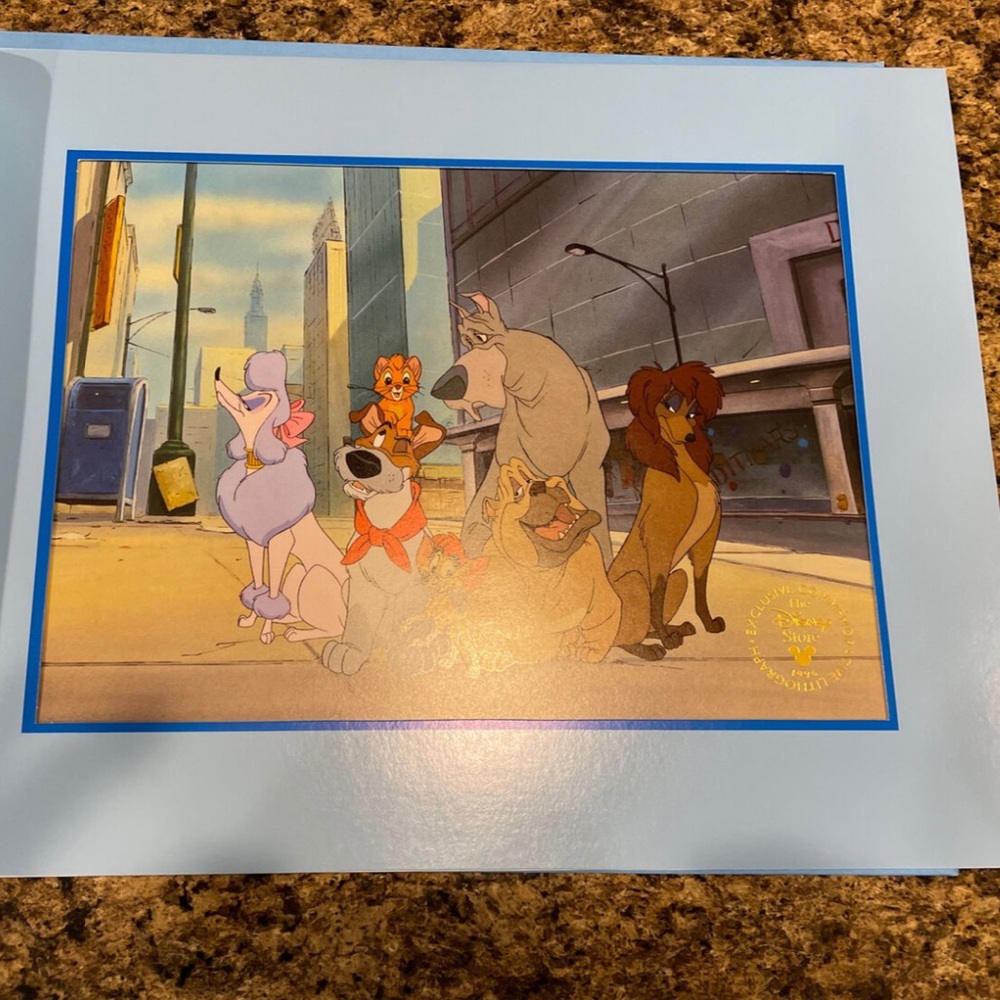 NWOT Disney Beautiful Exclusive Oliver & Company lithograph